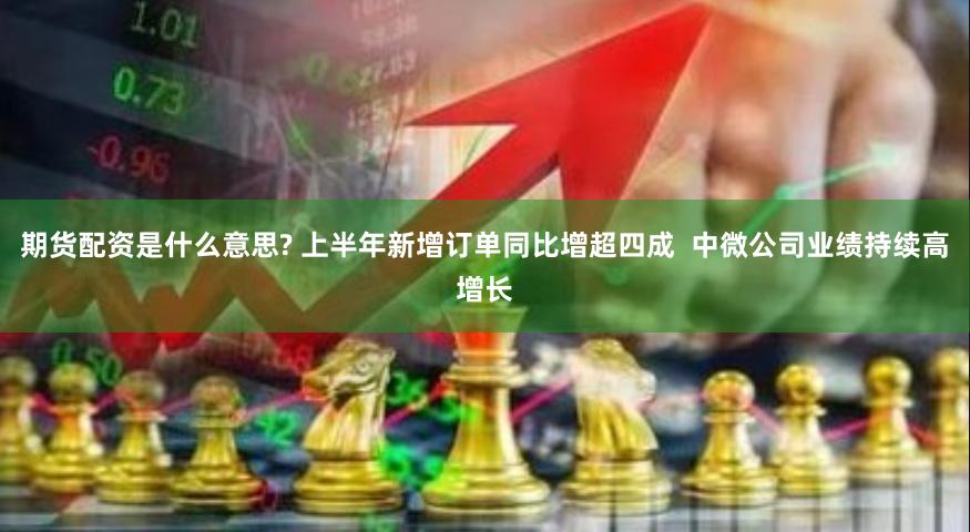 期货配资是什么意思? 上半年新增订单同比增超四成  中微公司业绩持续高增长